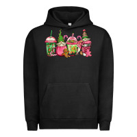 Pigment Black pink christmas gnomes coffee cups Urban Hoodie - Jasminsmagicworld