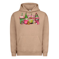 Pigment Burro pink christmas gnomes coffee cups Urban Hoodie - Jasminsmagicworld