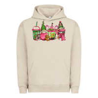 Pigment French Oak pink christmas gnomes coffee cups Urban Hoodie - Jasminsmagicworld