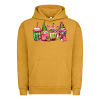 Pigment Peanut Butter pink christmas gnomes coffee cups Urban Hoodie - Jasminsmagicworld