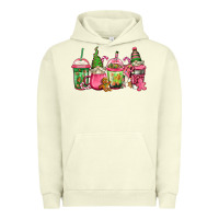 Pigment Pistachio pink christmas gnomes coffee cups Urban Hoodie - Jasminsmagicworld
