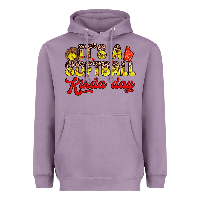 It S A Softball Kinda Day Heavyweight Hoodie by Zillion Design Studio | Teevron