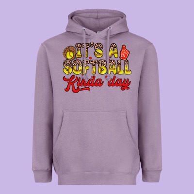 It S A Softball Kinda Day Heavyweight Hoodie Designed By Zillion Design Studio