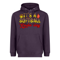 Plum it s a softball kinda day Heavyweight Hoodie - Zillion Design Studio
