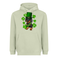 Matcha st. patrick's day lucky dachshund puppy Heavyweight Hoodie - RanaPortraitStore