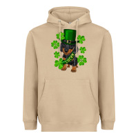 Mushroom st. patrick's day lucky dachshund puppy Heavyweight Hoodie - RanaPortraitStore