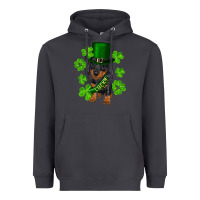 Smoke st. patrick's day lucky dachshund puppy Heavyweight Hoodie - RanaPortraitStore