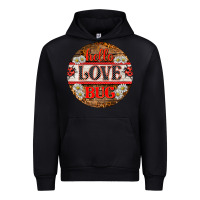 Black hello love bug ladybug ornament Urban Hoodie - BarkalooDesign
