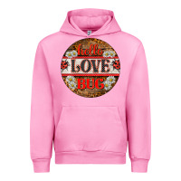 Fuchsia Pink hello love bug ladybug ornament Urban Hoodie - BarkalooDesign