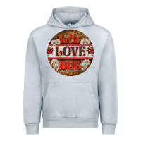 Heather Grey hello love bug ladybug ornament Urban Hoodie - BarkalooDesign