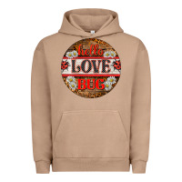 Pigment Burro hello love bug ladybug ornament Urban Hoodie - BarkalooDesign