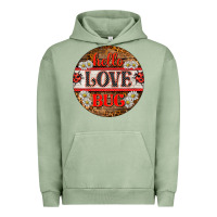 Pigment Oil Green hello love bug ladybug ornament Urban Hoodie - BarkalooDesign