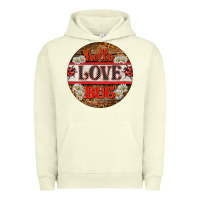 Pigment Pistachio hello love bug ladybug ornament Urban Hoodie - BarkalooDesign