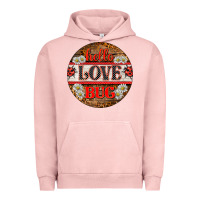 Pigment Salmon hello love bug ladybug ornament Urban Hoodie - BarkalooDesign