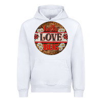 White hello love bug ladybug ornament Urban Hoodie - BarkalooDesign