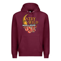 Burgundy stay wild moon child Premium Hoodie - JahusDesignShop