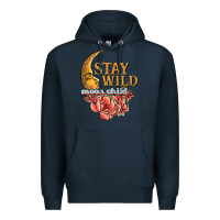 Navy stay wild moon child Premium Hoodie - JahusDesignShop