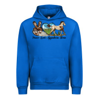 Cobalt peace love appaloosa horse Urban Hoodie - LillyAllenDesigns