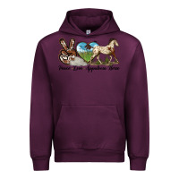 Mauve Wine peace love appaloosa horse Urban Hoodie - LillyAllenDesigns