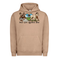 Pigment Burro peace love appaloosa horse Urban Hoodie - LillyAllenDesigns