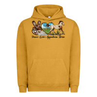 Pigment Peanut Butter peace love appaloosa horse Urban Hoodie - LillyAllenDesigns