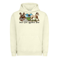 Pigment Pistachio peace love appaloosa horse Urban Hoodie - LillyAllenDesigns