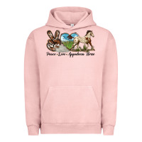 Pigment Salmon peace love appaloosa horse Urban Hoodie - LillyAllenDesigns