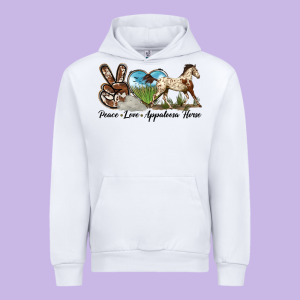 Peace Love Appaloosa Horse Urban Hoodie Designed By Lillyallendesigns