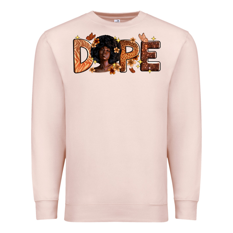 Dope Melanin Premium Sweatshirt by Zillion Design Studio | Teevron