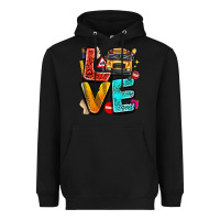 Black love school bus Heavyweight Hoodie - texasbilliewilder