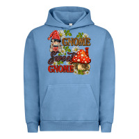Pigment Pebble Blue gnome sweet gnome Urban Hoodie - BarkalooDesign