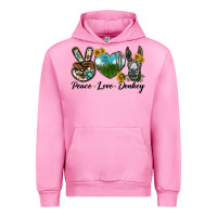 Fuchsia Pink Peace Love Donkey Head Urban Hoodie - LillyAllenDesigns