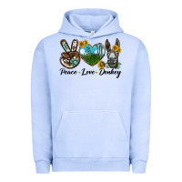 Pigment Grape Ice Peace Love Donkey Head Urban Hoodie - LillyAllenDesigns