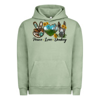 Pigment Oil Green Peace Love Donkey Head Urban Hoodie - LillyAllenDesigns