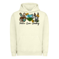 Pigment Pistachio Peace Love Donkey Head Urban Hoodie - LillyAllenDesigns