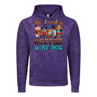 Cloud Purple all i need is coffee and my dog Vintage Hoodie - AdoDesignShop
