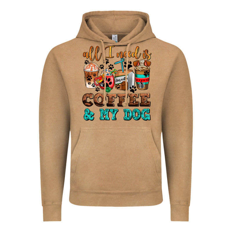All I Need Is Coffee And My Dog Vintage Hoodie by AdoDesignShop | Teevron