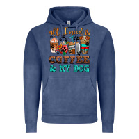 Vintage Denim all i need is coffee and my dog Vintage Hoodie - AdoDesignShop