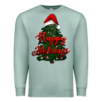 Seafoam happy holidays christmas tree Premium Sweatshirt - RanaPortraitStore