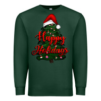 Sports Green happy holidays christmas tree Premium Sweatshirt - RanaPortraitStore
