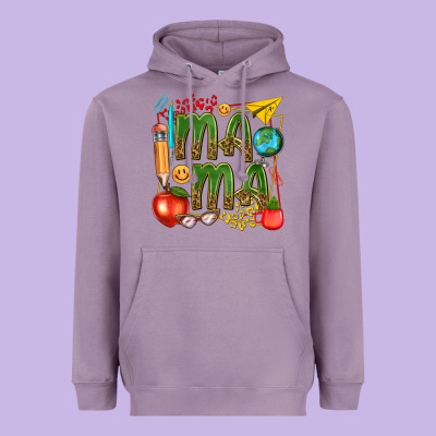Mama Teacher Heavyweight Hoodie Designed By Texasbilliewilder