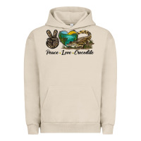Pigment French Oak Peace Love Crocodile Urban Hoodie - LillyAllenDesigns