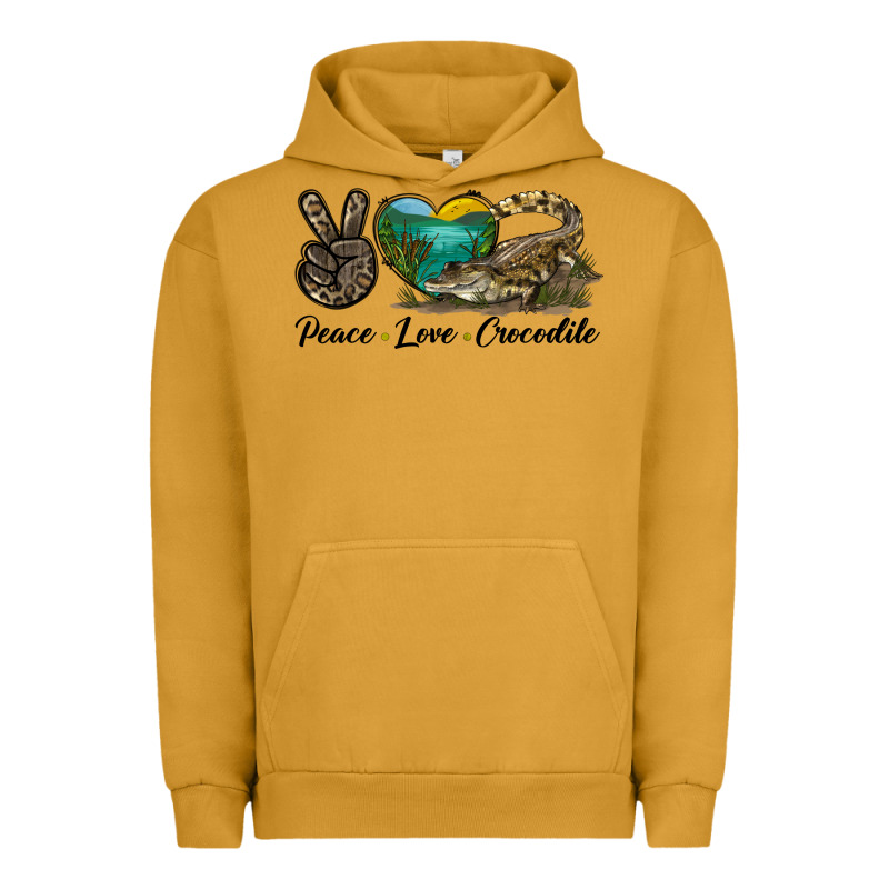 Peace Love Crocodile Urban Hoodie by LillyAllenDesigns | Teevron
