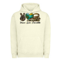 Pigment Pistachio Peace Love Crocodile Urban Hoodie - LillyAllenDesigns