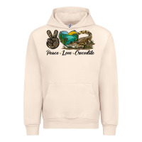 Sandshell Peace Love Crocodile Urban Hoodie - LillyAllenDesigns