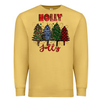 Antique Gold holly jolly Christmas trees Premium Sweatshirt - RanaPortraitStore