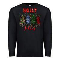 Black holly jolly Christmas trees Premium Sweatshirt - RanaPortraitStore