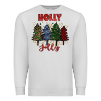 Dove Grey holly jolly Christmas trees Premium Sweatshirt - RanaPortraitStore