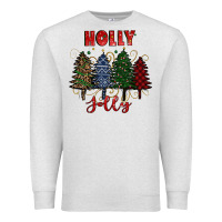 Oatmeal Heather holly jolly Christmas trees Premium Sweatshirt - RanaPortraitStore