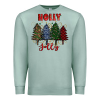 Seafoam holly jolly Christmas trees Premium Sweatshirt - RanaPortraitStore